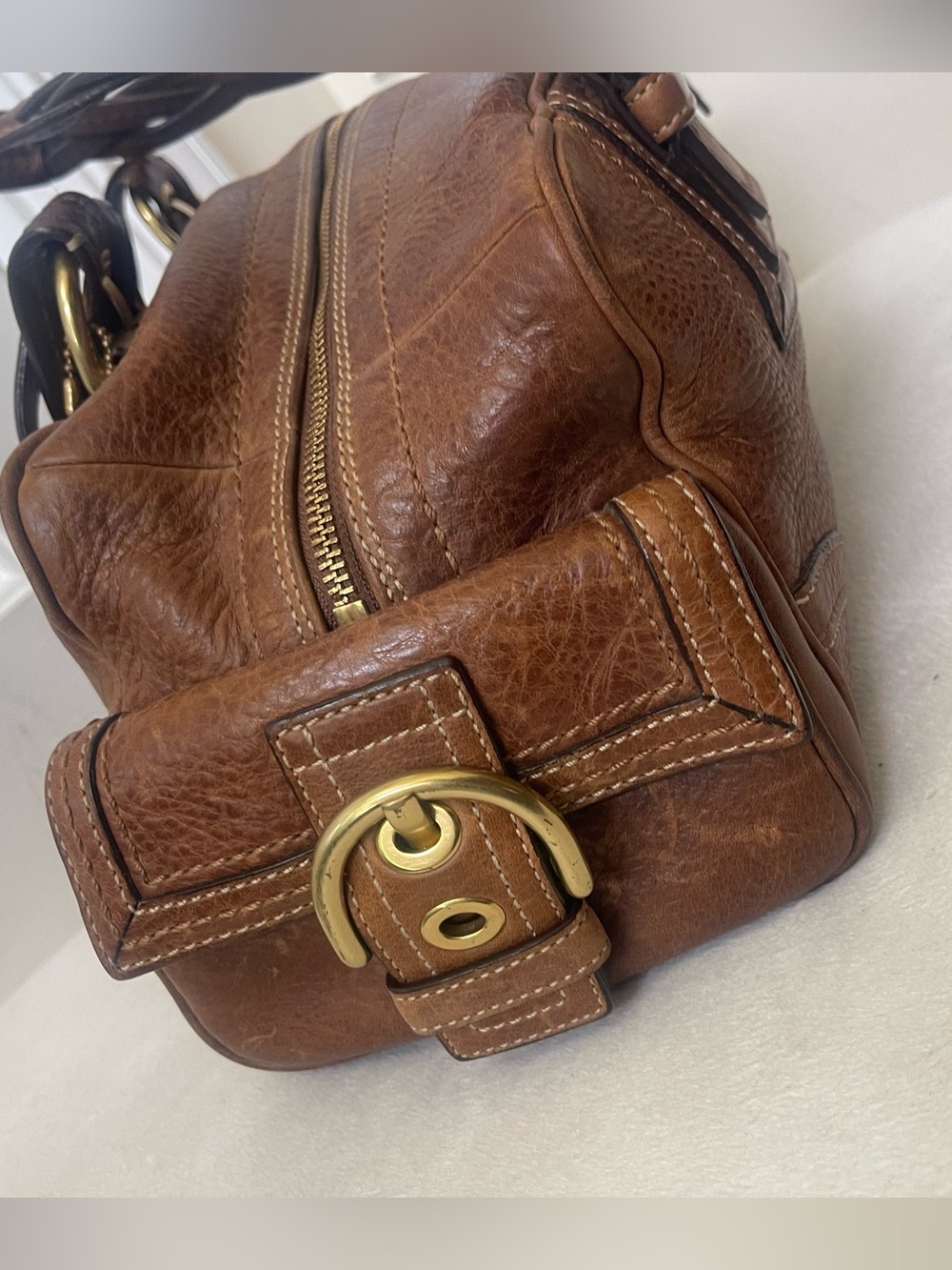 Coach Mia Soho satchel  Brown Leather Braided-Handle Shoulder - Picture 5 of 16